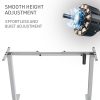 Fortia Sit To Stand Up Standing Desk, 140x60cm, 72-118cm Electric Height Adjustable, 70kg Load, White Oak Style/Silver Frame - Image 4