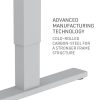 Fortia Sit To Stand Up Standing Desk, 140x60cm, 72-118cm Electric Height Adjustable, 70kg Load, White Oak Style/Silver Frame - Image 5
