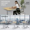 Fortia Sit To Stand Up Standing Desk, 140x60cm, 72-118cm Electric Height Adjustable, 70kg Load, White Oak Style/Silver Frame - Image 8