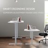 Fortia Sit To Stand Up Standing Desk, 120x60cm, 72-118cm Electric Height Adjustable, 70kg Load, Light Oak Style/White Frame - Image 2