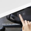 Fortia Sit To Stand Up Standing Desk, 120x60cm, 72-118cm Electric Height Adjustable, 70kg Load, Light Oak Style/White Frame - Image 7