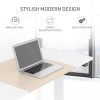Fortia Sit To Stand Up Standing Desk, 120x60cm, 72-118cm Electric Height Adjustable, 70kg Load, Light Oak Style/White Frame - Image 9