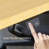 Fortia Sit To Stand Up Standing Desk, 140x60cm, 72-118cm Electric Height Adjustable, 70kg Load, White Oak Style/White Frame - Image 7