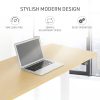 Fortia Sit To Stand Up Standing Desk, 140x60cm, 72-118cm Electric Height Adjustable, 70kg Load, White Oak Style/White Frame - Image 10