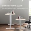 Fortia Sit To Stand Up Standing Desk, 140x60cm, 72-118cm Electric Height Adjustable, 70kg Load, Light Oak Style/White Frame - Image 2