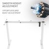 Fortia Sit To Stand Up Standing Desk, 140x60cm, 72-118cm Electric Height Adjustable, 70kg Load, Light Oak Style/White Frame - Image 4