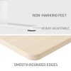 Fortia Sit To Stand Up Standing Desk, 140x60cm, 72-118cm Electric Height Adjustable, 70kg Load, Light Oak Style/White Frame - Image 9