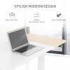 Fortia Sit To Stand Up Standing Desk, 140x60cm, 72-118cm Electric Height Adjustable, 70kg Load, Light Oak Style/White Frame - Image 10