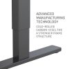 Fortia Sit To Stand Up Standing Desk, 140x60cm, 72-118cm Electric Height Adjustable, 70kg Load, White/Black Frame - Image 5