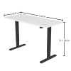 Fortia Sit To Stand Up Standing Desk, 140x60cm, 72-118cm Electric Height Adjustable, 70kg Load, White/Black Frame - Image 6