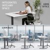 Fortia Sit To Stand Up Standing Desk, 140x60cm, 72-118cm Electric Height Adjustable, 70kg Load, White/Black Frame - Image 8