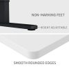 Fortia Sit To Stand Up Standing Desk, 140x60cm, 72-118cm Electric Height Adjustable, 70kg Load, White/Black Frame - Image 9