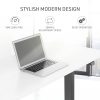 Fortia Sit To Stand Up Standing Desk, 140x60cm, 72-118cm Electric Height Adjustable, 70kg Load, White/Black Frame - Image 10