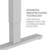 Fortia Sit To Stand Up Standing Desk, 120x60cm, 72-118cm Electric Height Adjustable, 70kg Load, White/Silver Frame - Image 5