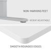Fortia Sit To Stand Up Standing Desk, 120x60cm, 72-118cm Electric Height Adjustable, 70kg Load, White/Silver Frame - Image 9