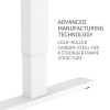 Fortia Sit To Stand Up Standing Desk, 120x60cm, 72-118cm Electric Height Adjustable, 70kg Rated, White/White Frame - Image 5