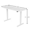 Fortia Sit To Stand Up Standing Desk, 140x60cm, 72-118cm Electric Height Adjustable, 70kg Load, White/White Frame - Image 6