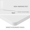 Fortia Sit To Stand Up Standing Desk, 140x60cm, 72-118cm Electric Height Adjustable, 70kg Load, White/White Frame - Image 9