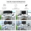 Fortia Sit To Stand Up Corner Standing Desk, 72-120cm, Dual Motor, Electric Height Adjustable, 80kg Load, White/White Frame - Image 4