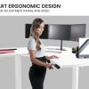 Fortia Sit To Stand Up Corner Standing Desk, 72-120cm, Dual Motor, Electric Height Adjustable, 80kg Load, White/White Frame - Image 7
