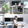 Fortia Sit To Stand Up Corner Standing Desk, 72-120cm, Dual Motor, Electric Height Adjustable, 80kg Load, White/White Frame - Image 10