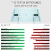 Fortia Sit To Stand Up Standing Desk, 160x75cm, 62-128cm Electric Height Adjustable, Dual Motor, 120kg Load, Arched, Walnut Style/Black Frame - Image 2