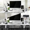 Fortia Sit To Stand Up Standing Desk, 160x75cm, 62-128cm Electric Height Adjustable, Dual Motor, 120kg Load, Arched, Walnut Style/Black Frame - Image 10