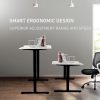 Fortia Sit To Stand Up Standing Desk, 160x75cm, 62-128cm Electric Height Adjustable, Dual Motor, 120kg Load, Arched, White/Black Frame - Image 3