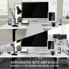 Fortia Sit To Stand Up Standing Desk, 160x75cm, 62-128cm Electric Height Adjustable, Dual Motor, 120kg Load, Arched, White/Black Frame - Image 10