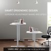 Fortia Sit To Stand Up Standing Desk, 150x70cm, 62-128cm Electric Height Adjustable, Dual Motor, 120kg Load, Arched, White Oak Style/Silver Frame - Image 3