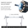 Fortia Sit To Stand Up Standing Desk, 160x75cm, 62-128cm Electric Height Adjustable, Dual Motor, 120kg Load, Arched, Walnut Style/Silver Frame - Image 5