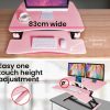 Fortia Desk Riser 77cm Wide Adjustable Sit to Stand for Dual Monitor, Keyboard, Laptop, Pink - Image 7