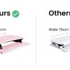 Fortia Desk Riser 77cm Wide Adjustable Sit to Stand for Dual Monitor, Keyboard, Laptop, Pink - Image 9