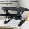 Fortia Corner Desk Riser 110cm Wide Adjustable Sit to Stand for Dual Monitor, Keyboard, Laptop, Black - Image 2