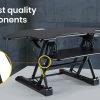 Fortia Corner Desk Riser 110cm Wide Adjustable Sit to Stand for Dual Monitor, Keyboard, Laptop, Black - Image 4