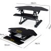 Fortia Corner Desk Riser 110cm Wide Adjustable Sit to Stand for Dual Monitor, Keyboard, Laptop, Black - Image 6
