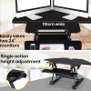 Fortia Corner Desk Riser 110cm Wide Adjustable Sit to Stand for Dual Monitor, Keyboard, Laptop, Black - Image 7