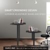 Fortia Sit To Stand Up Standing Desk, 160x75cm, 62-128cm Electric Height Adjustable, Dual Motor, 120kg Load, Black/Black Frame - Image 3