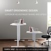 Fortia Sit To Stand Up Standing Desk, 150x70cm, 62-128cm Electric Height Adjustable, Dual Motor, 120kg Load, Walnut Style/Silver Frame - Image 3