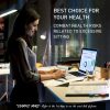 Fortia Sit To Stand Up Standing Desk, 150x70cm, 62-128cm Electric Height Adjustable, Dual Motor, 120kg Load, Walnut Style/Silver Frame - Image 4