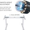 Fortia Sit To Stand Up Standing Desk, 150x70cm, 62-128cm Electric Height Adjustable, Dual Motor, 120kg Load, Walnut Style/Silver Frame - Image 5