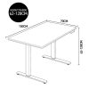 Fortia Sit To Stand Up Standing Desk, 150x70cm, 62-128cm Electric Height Adjustable, Dual Motor, 120kg Load, White Oak Style/Silver Frame - Image 6