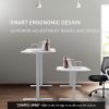 Fortia Sit To Stand Up Standing Desk, 160x75cm, 62-128cm Electric Adjustable Height, Dual Motor, 120kg Load, Arched, White Oak Style/Silver Frame - Image 3