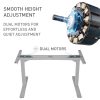 Fortia Sit To Stand Up Standing Desk, 160x75cm, 62-128cm Electric Adjustable Height, Dual Motor, 120kg Load, Arched, White Oak Style/Silver Frame - Image 5