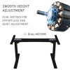 FORTIA Height Adjustable Standing Desk Frame Only Sit Stand Electric Office Blk - Image 3