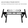 FORTIA Height Adjustable Standing Desk Frame Only Sit Stand Electric Office Blk - Image 4