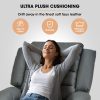 Fortia Luxury Recliner Lounge Chair, Single Faux Leather Armchair, for Home Theatre Cinema, Elderly, Grey - Image 3