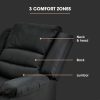 FORTIA Luxury Recliner Lounge Chair, Single Faux Leather Armchair, for Home Theatre Cinema, Elderly, Black - Image 5