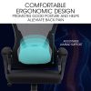 FORTIA Ergonomic Office Desk Chair, Height Adjustable Lumbar Support, Mesh Fabric, Headrest, Black - Image 7