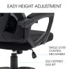 FORTIA Ergonomic Office Desk Chair, Height Adjustable Lumbar Support, Mesh Fabric, Headrest, Black - Image 8
